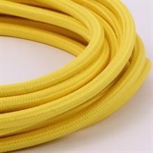 Yellow textile cable 
